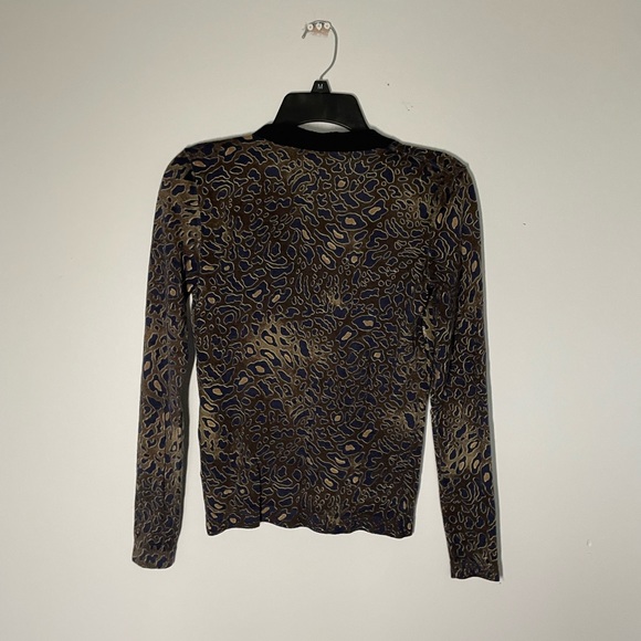 Tory Burch Sierra Leopard Cardigan Size XS - Picture 3 of 5